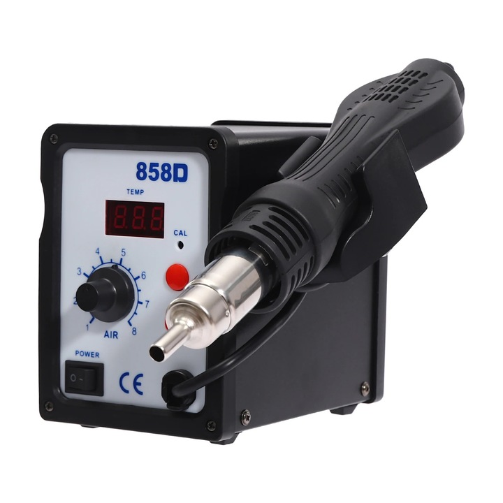 Statie de lipit cu aer cald, temperatura ajustabila, display LED, 700W