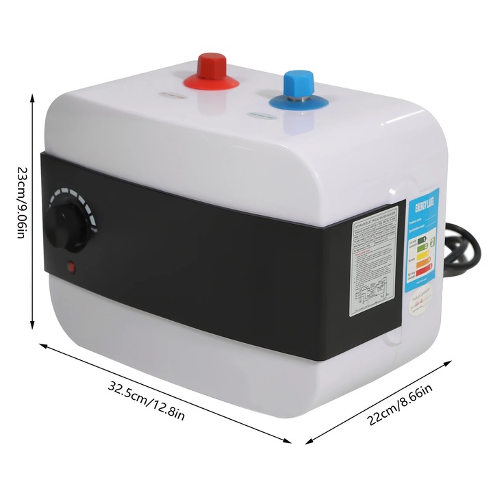 Incalzitor de apa electric, incalzire instantanee, temperatura ajustabila, alb, 6L