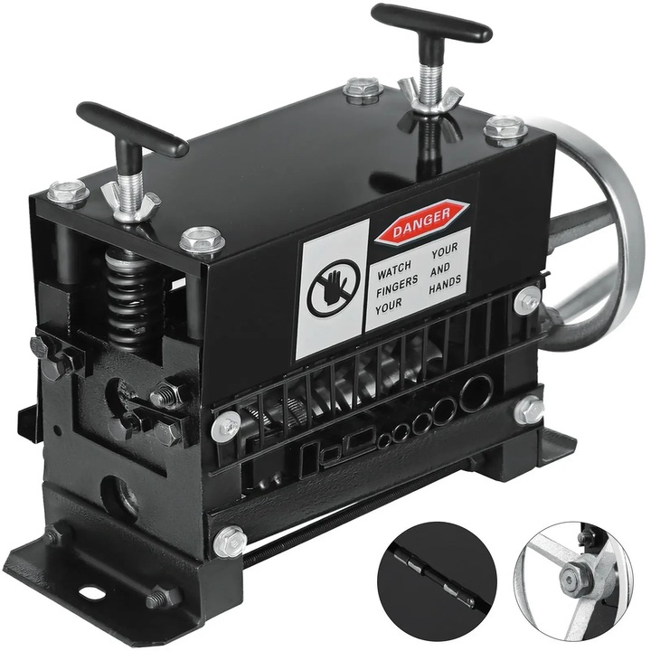 Kézi tekerős vezetékcsupaszító, öntöttvas, 8 csatorna, 7 vágópengével, 1 mm - 20 mm