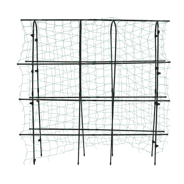 Arcada de gradina cu plasa, Spalier, 180×30×180 cm, Pentru plante cataratoare, Suport exterior