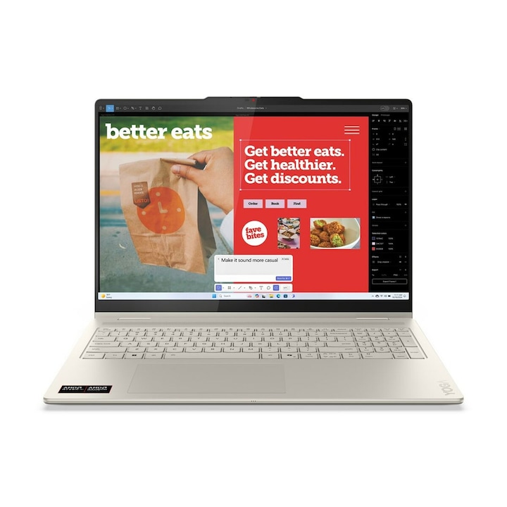 Lenovo 83JU000SPB 2 az 1-ben laptop, 16", 16 GB RAM, 512 GB SSD, 2880x1800 képpont