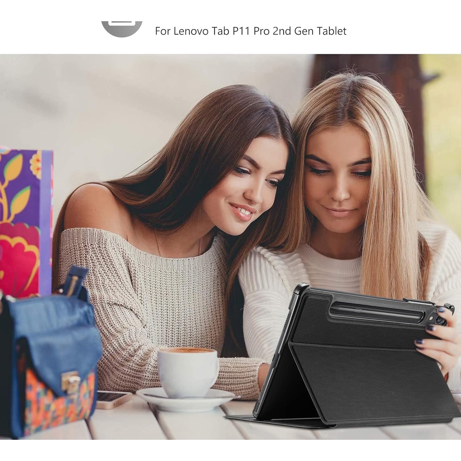 Husa Slim Sigloo, Smart Cover, Trifold, pentru Lenovo Tab P11 Pro( 2nd Gen), (TB-132FU/TB-138FU), 11.2", Butterfly