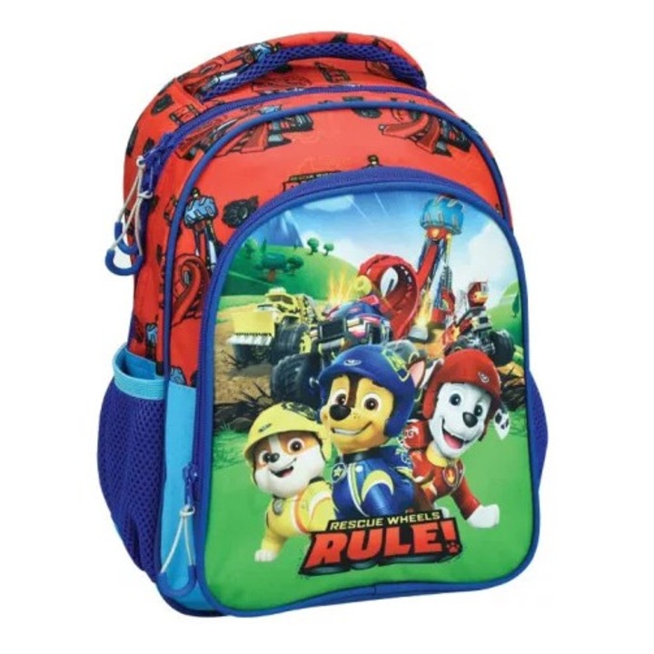 Ghiozdan model Paw Patrol Rescue Rule, 2 compartimente, multicolor, 31x24x12cm