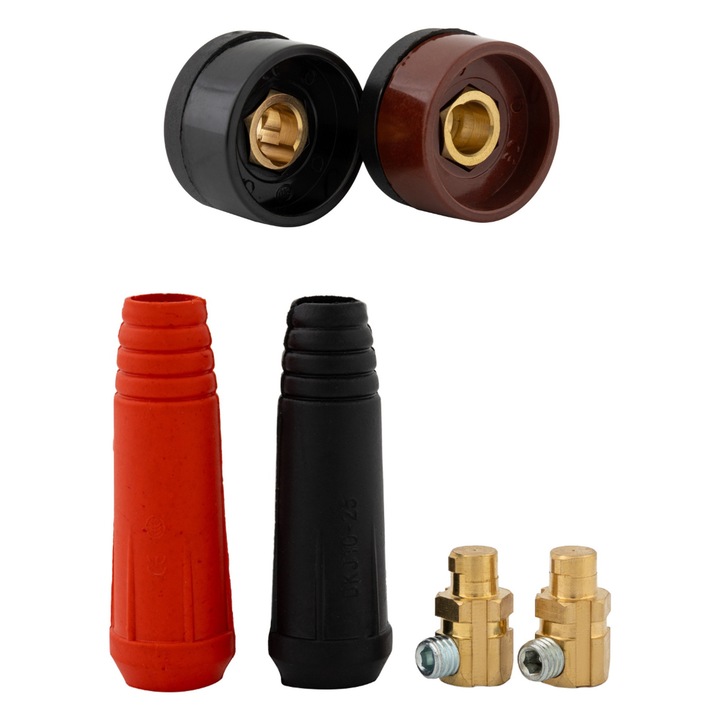 Set conectori mama & tata, pentru cablu de sudura, 10-25mm, 200-300Amp