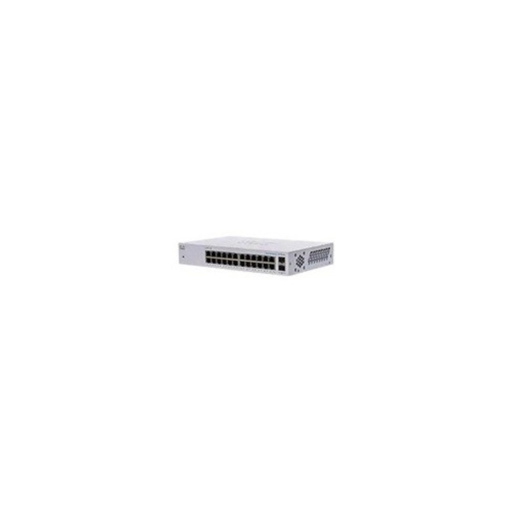 Cisco CBS110-24T kapcsoló, 24xGbE RJ45, 2xSFP, ventilátor nélkül