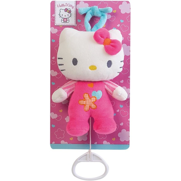 Музикална плюшена играчка Hello Kitty, Jemini 19 см
