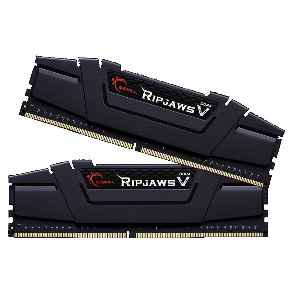 G.Skill Ripjaws DDR4-3200 32GB (16G×2) Memorie RAM G.Skill, RipjawsV 32GB (2x16GB) 3200MHz CL16, negru