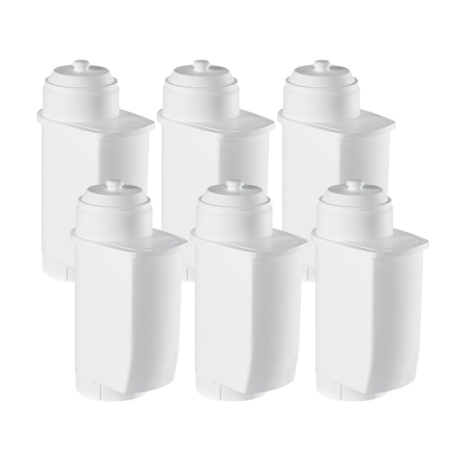 EVERSPRING Filtre à eau pour machine à café, compatible avec les filtres à eau EQ Series, EQ3/EQ6/EQ9, EQ500, S700, Brita® Intenza 575491, Bosch® TCZ7003, TCZ7033, certifié NSF, 6 pièces