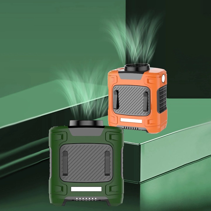 YANYXR hordozható ventilátor, 3 sebességfokozat, narancssárga, 8.8x4.7x11.2cm, 10000mAh, 2 darabos szett