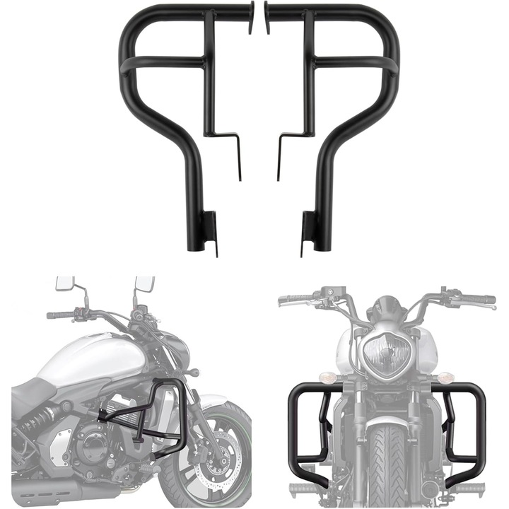 OEM Motorvédő, Motorvédő Craftride Highway, Lökhárító Kawasaki Vulcan 650 S / VN650 / EN650 2015-2022-höz, Fekete