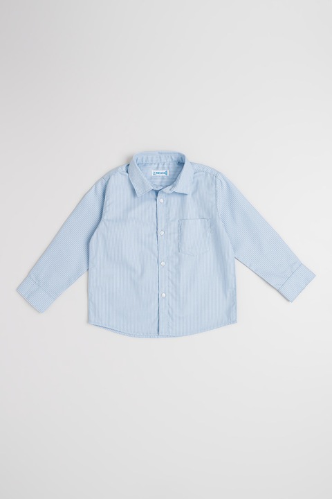Mayoral, Camasa uni cu guler clasic, Alb/Albastru pastel