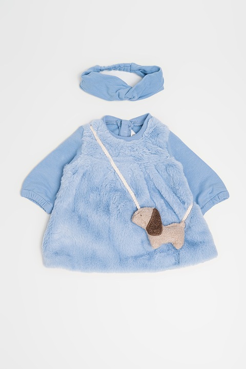 Mayoral, Плюшена рокля и лента за глава, Светлосин