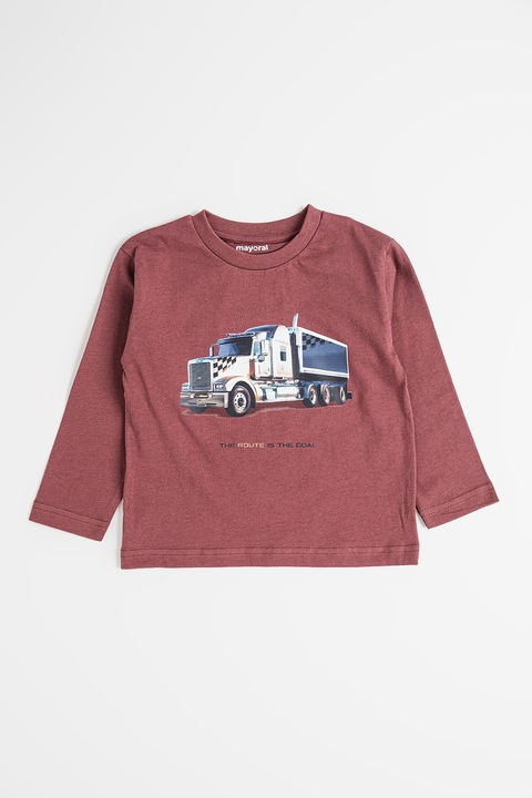 Mayoral, Bluza cu imprimeu grafic, Maro inchis/Albastru