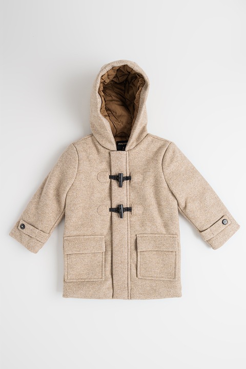 Mayoral, Palton uni cu gluga si buzunare, Bej