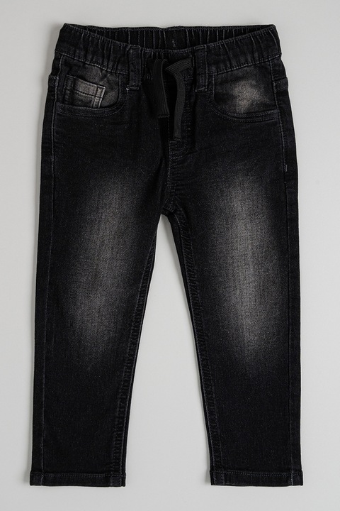 Mayoral, Mosott hatású straight fit farmernadrág, Fekete/Törtfehér