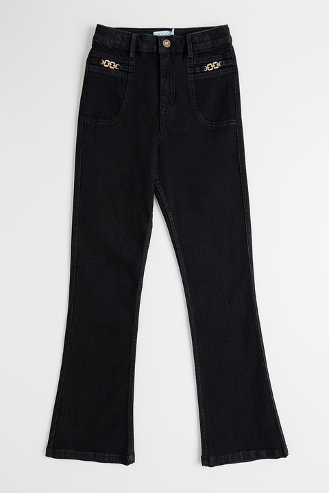 Abel & Lula, Blugi evazati cu talie inalta, Negru