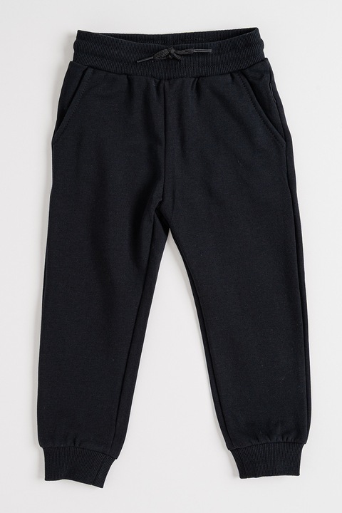 Mayoral, Pantaloni de trening cu snur in talie, Negru/Negru stins