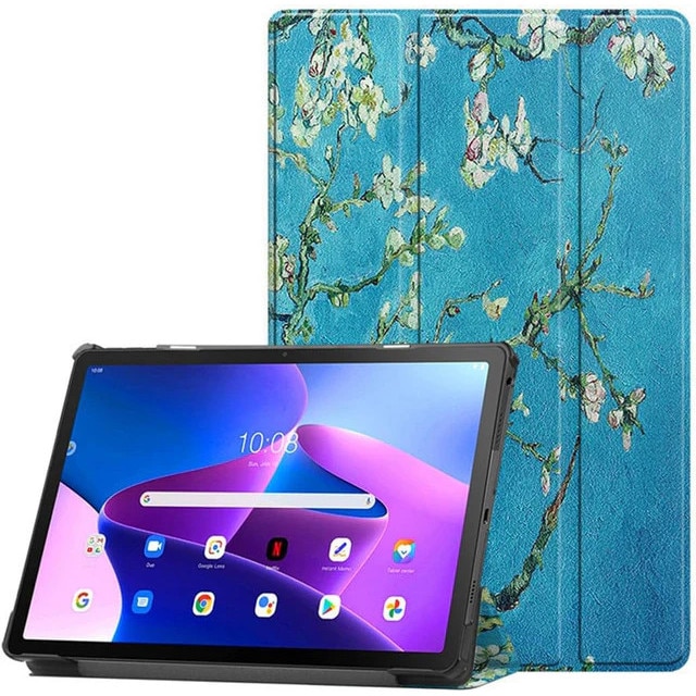 Husa Slim Sigloo, Smart Cover, Trifold, pentru Lenovo Tab P11 Pro( 2nd Gen), (TB-132FU/TB-138FU), 11.2", Cires Inflorit