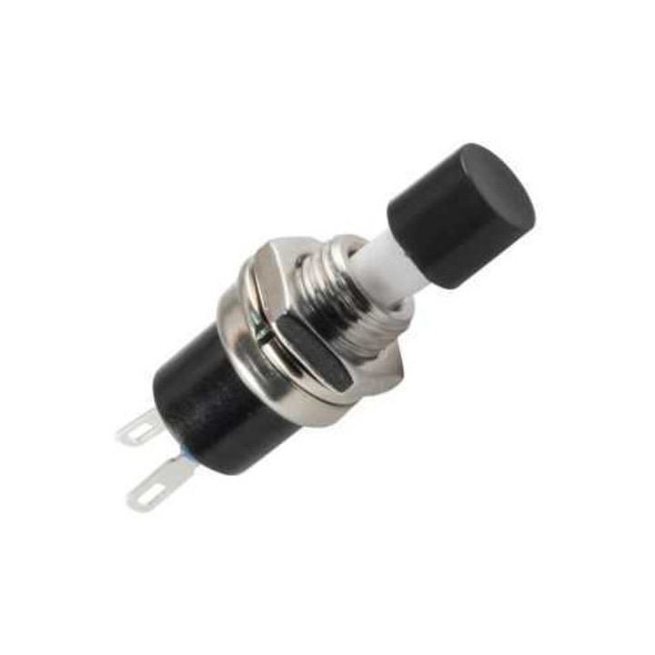 Mini kapcsológomb, Home, fekete, 12V süllyesztett 7mm 1 áramkör