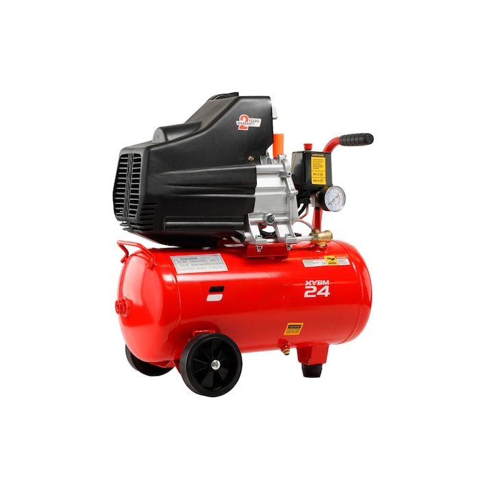 Compresor de aer XYBM24, rezervor 24 Litri, motor 1.5 Cp, Presiune max 8 bar, 2850 rpm