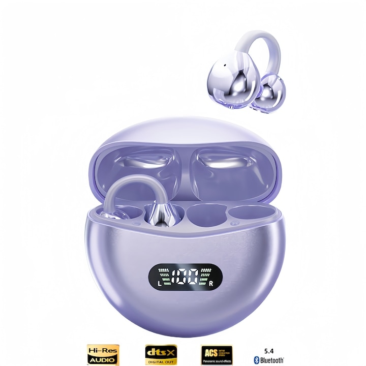 Casti Wireless cu clip, Casti Ear Clip, Casti Open-Ear，M79, Bluetooth 5 ...