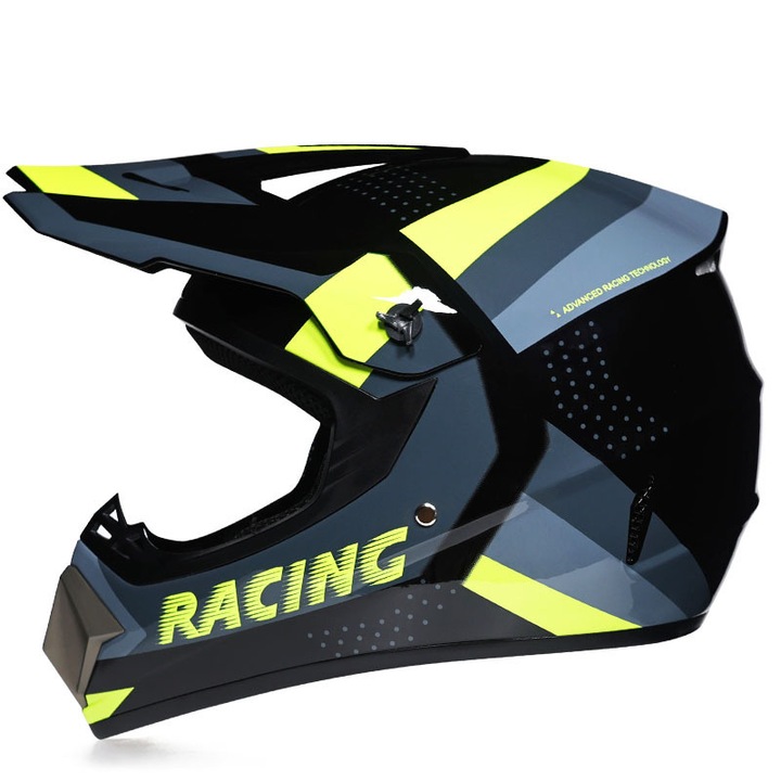 Casca de motocross, Casca de motocicleta pentru tineri, Casca de motocicleta pentru downhill, Casca de motocross pentru barbati cu ochelari de protectie si manusi, (XL)