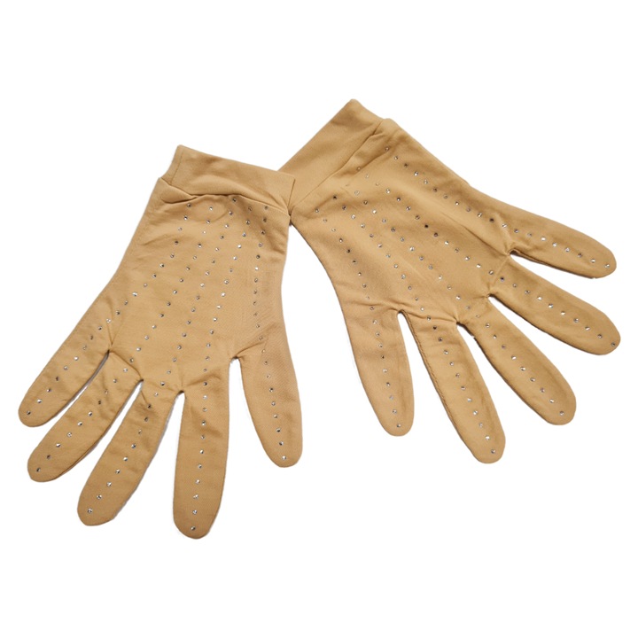 Jivkesztyű, Beige-ezüst, 18 CM