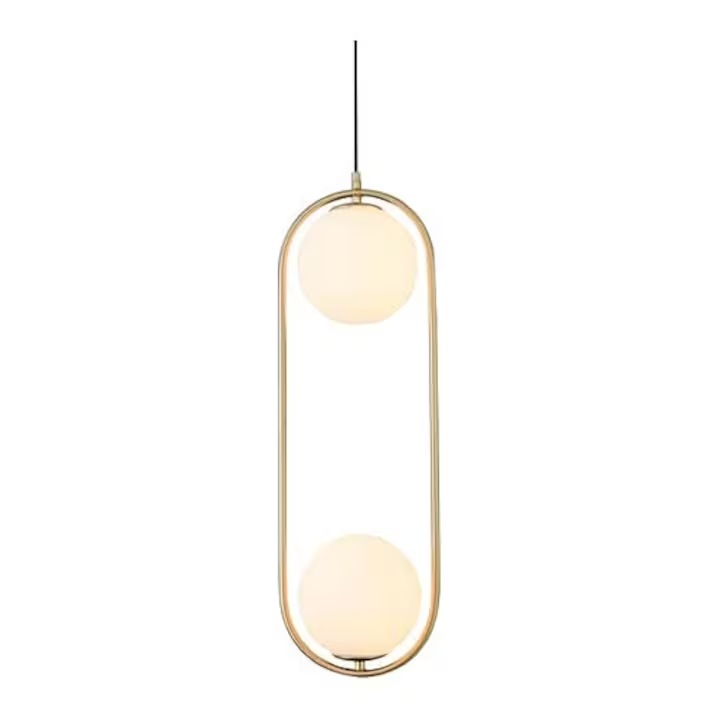 Lampa suspendata decorativa moderna, stil nordic minimalist, pentru dormitor, living, dining sau holdining sau hol 8004FGD
