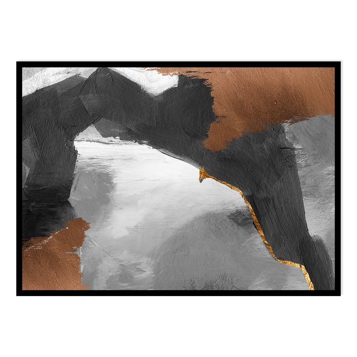 Tablou PoStar, 53x73 cm, rama neagra, design minimalist, abstract