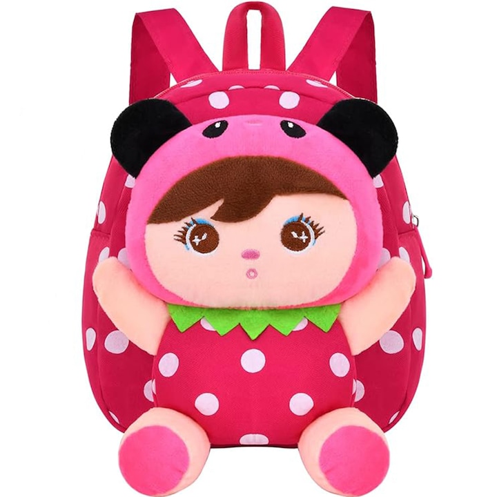 Óvodai hátizsák gyerekeknek AYSTOAYS®, mini iskolatáska lányoknak, Ergonomikus gyerekeknek - Ultrakönnyű, 23x25x10cm, Sötét rózsaszín