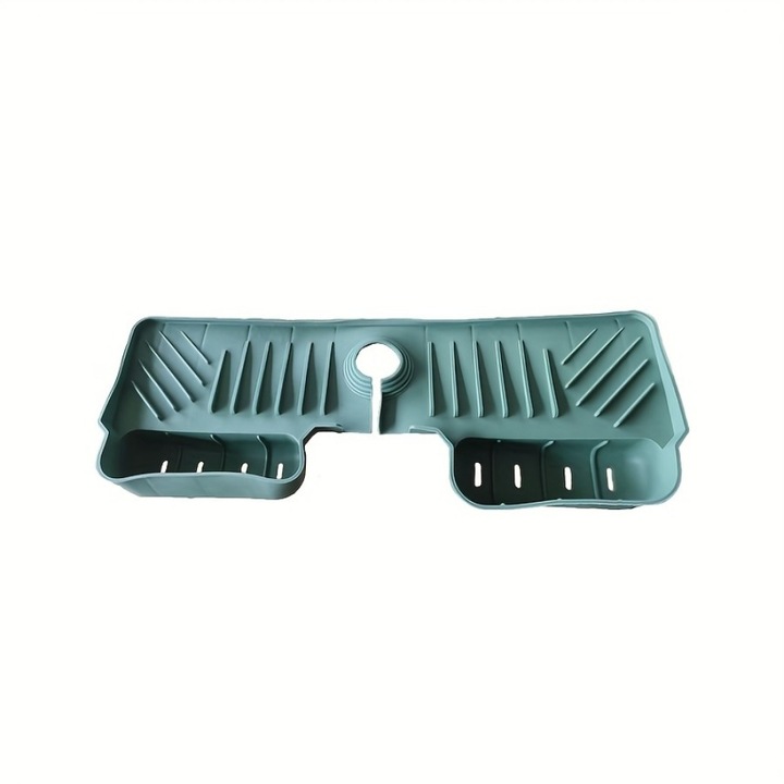 Organizator chiuveta bucatarie, design pliabil, ceramica, verde, 23x10cm