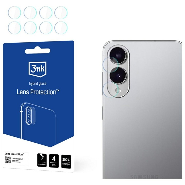 Folie protectie lentile 3MK pentru Samsung Galaxy S25 Edge, set 4 bucati