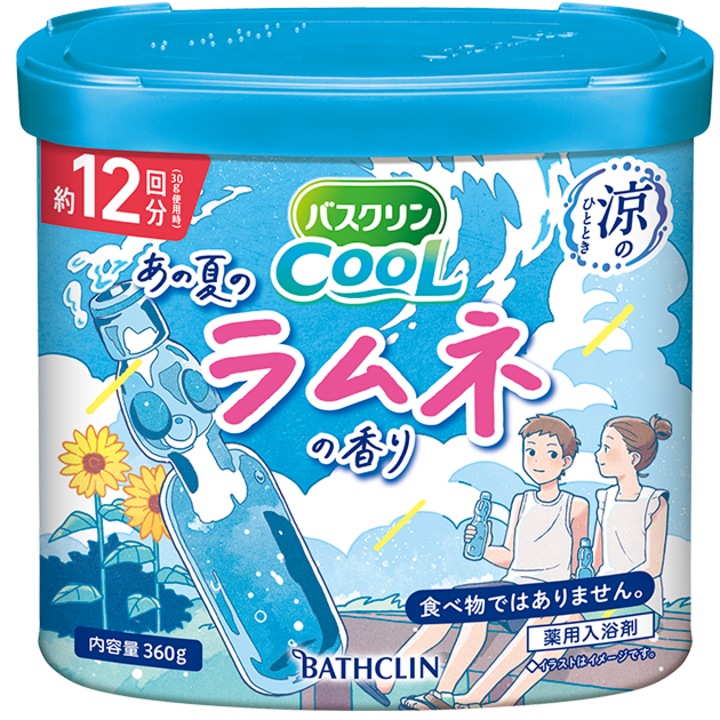 Сол за вана Bathclin Cool - аромат на лимон и сода Ramune 360 г