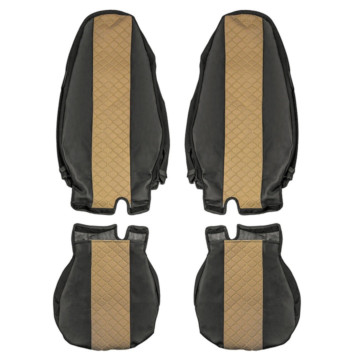 Huse de scaun, Tapiterie pentru camion model volvo fh4 2016-2021, culoare bej, 2 bucati