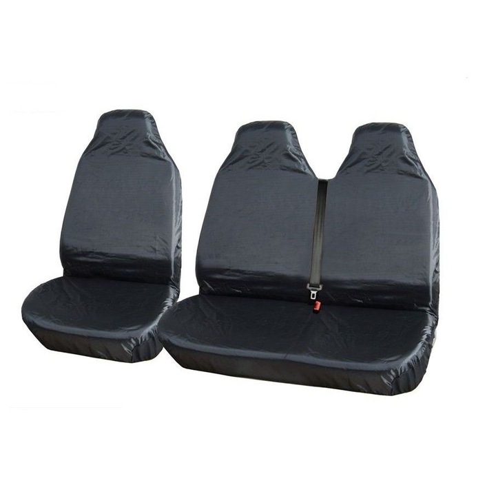 Huse de scaun, Protectii pentru autobuz, microbuz, Impermeabile, Culoare neagra, 3 bucati