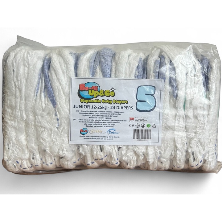 Scutece BO-GI Up&Go Premium junior, marimea 5, 12-25 kg, 24 buc.