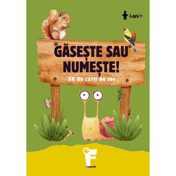 Gaseste sau Numeste - Carti de joc pentru copii Educative si Distractive, 4 ani+, Premium, colectia Saculetul cu Jocuri - Funlandia