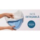 Perna ortopedica pentru genunchi si picioare, din spuma cu memorie, sistem ventilatie a aerului, husa detasabila, reduce durerile de spate si de picioare, ofera o postura corecta in timpul somnului, alb
