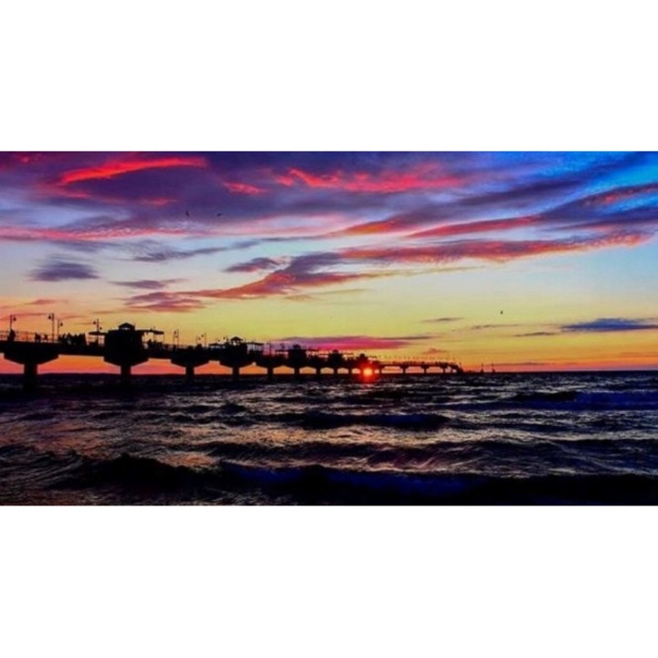 Set diamentat Norimpex, peisaj apus, 40x30cm