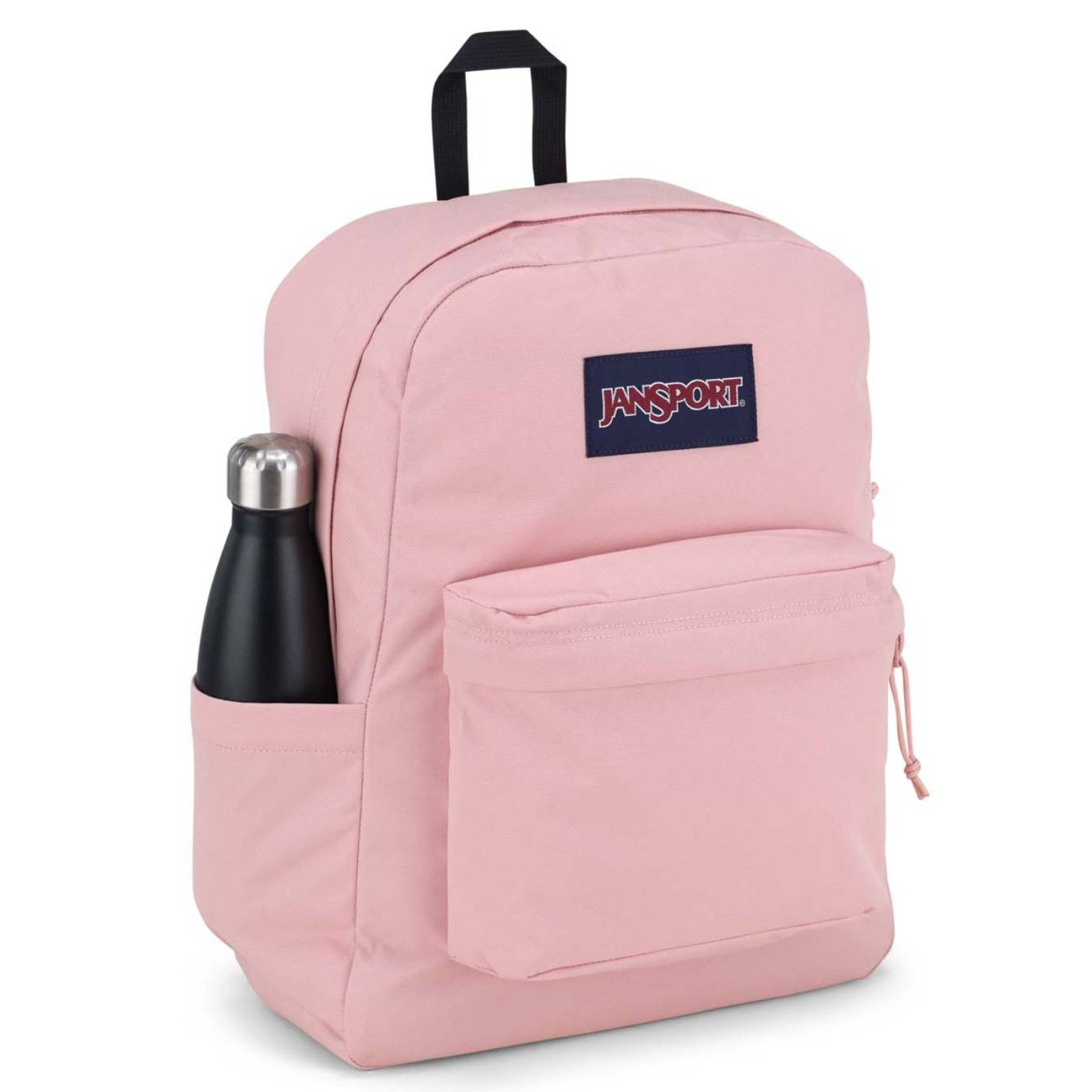 Rucsac laptop JanSport, SuperBreak Plus, roz, compartiment 15", buzunar lateral pentru sticla de apa