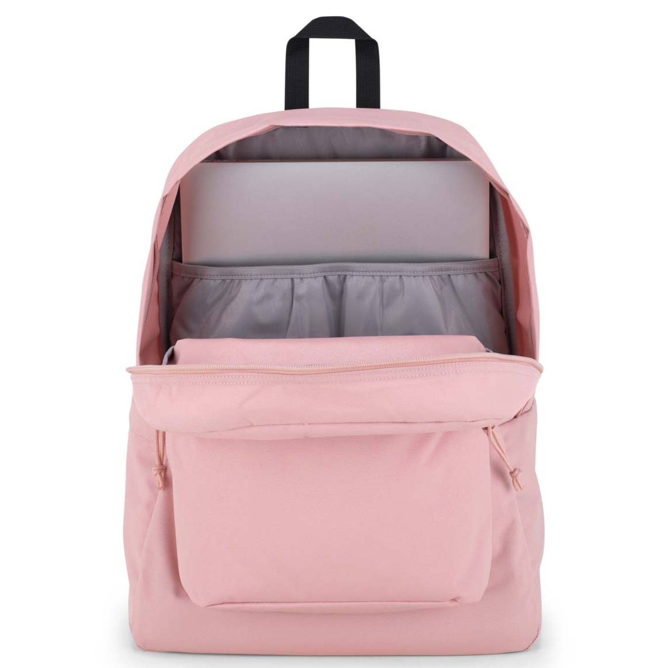 Rucsac laptop JanSport, SuperBreak Plus, roz, compartiment 15", buzunar lateral pentru sticla de apa