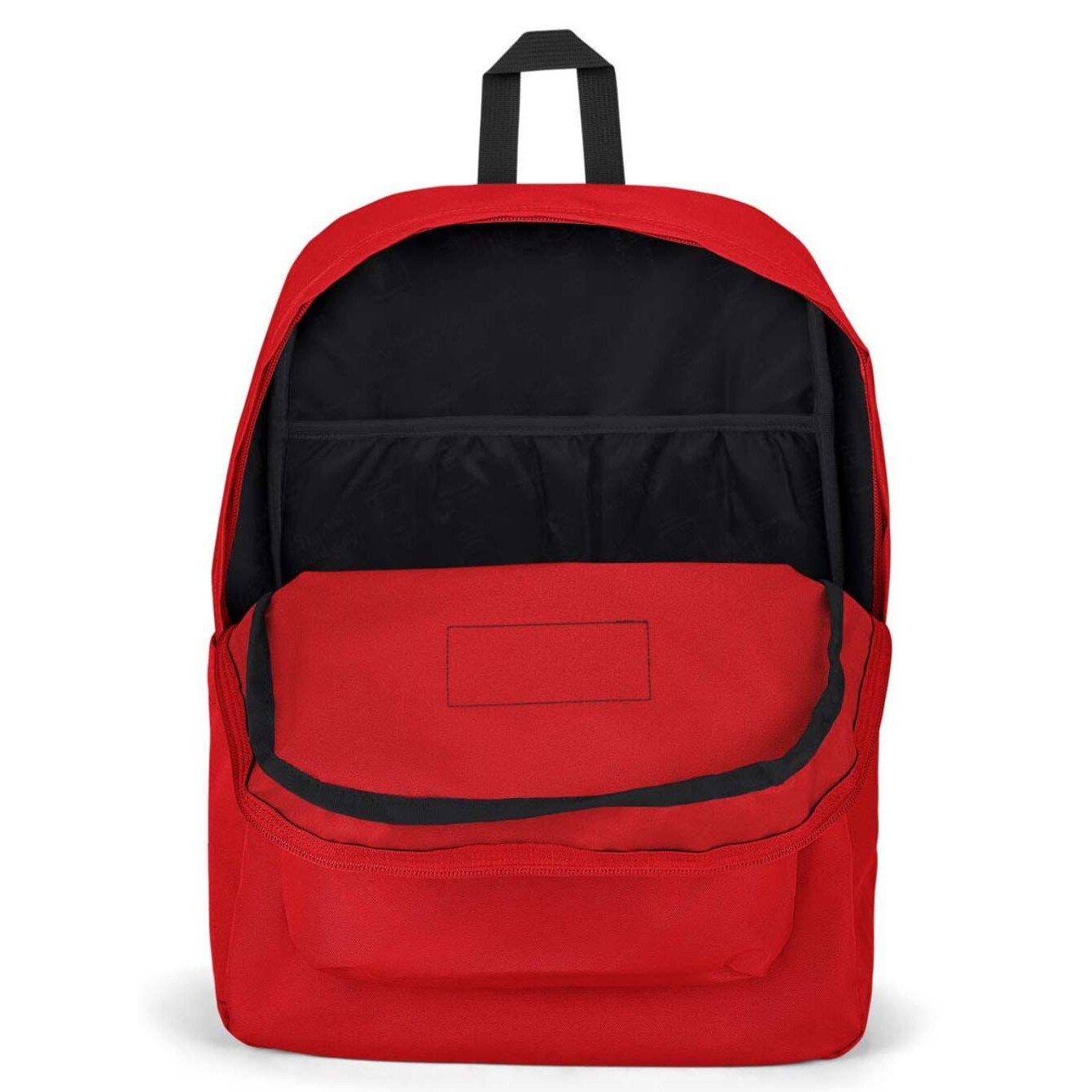 Rucsac laptop JanSport, SuperBreak Plus, rosu, compartiment 15", buzunar lateral pentru sticla de apa