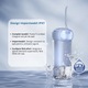 Mini Irigator Bucal Profesional Tip Dus Bucal iBLU smart, Rezervor 180ml Retractabil cu Sterilizare UV, 8 Duze Profesionale, 3 Moduri de Curatare pentru Igiena Dentara Avansata Acasa si in Calatorii, Ultra-Portabil, Rezistent la Apa, 1500mAh, Albastru