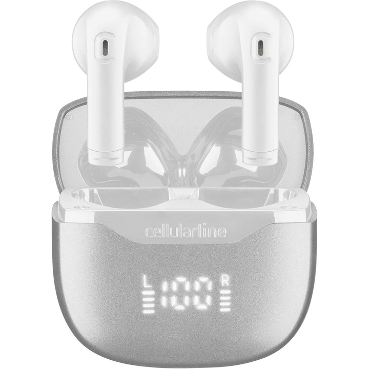 Casti wireless CELLULARLINE Core Pro, 4 microfoane, alb