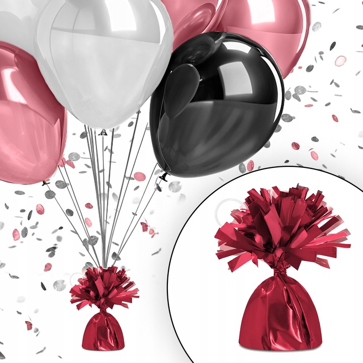 Lufitartó, PartyPal, 12 cm, piros, szett