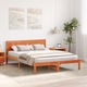 Cadru pat din lemn masiv de pin, vidaXL, 150x200cm, maro, pentru 2 persoane
