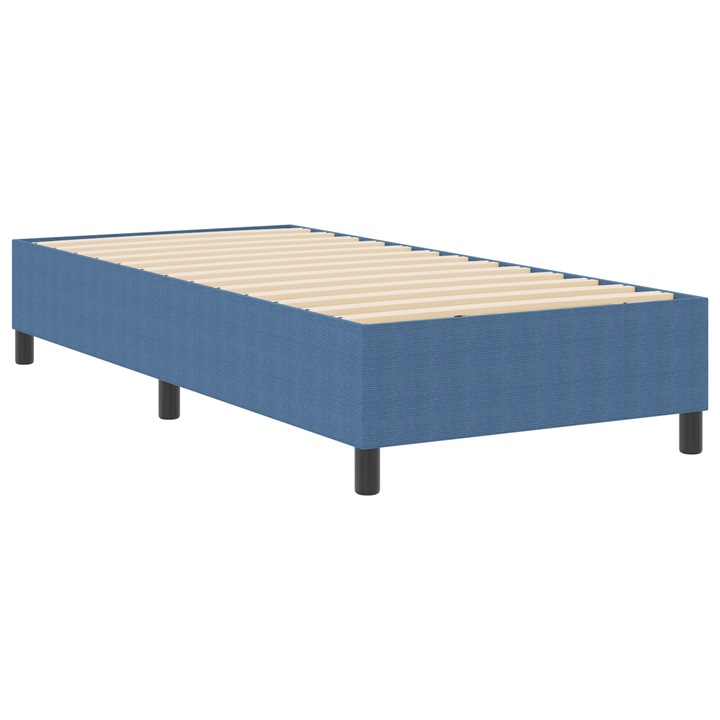 vidaXL Boxspring Ágy Kék 80x200 cm Cordurany Anyag 3337380