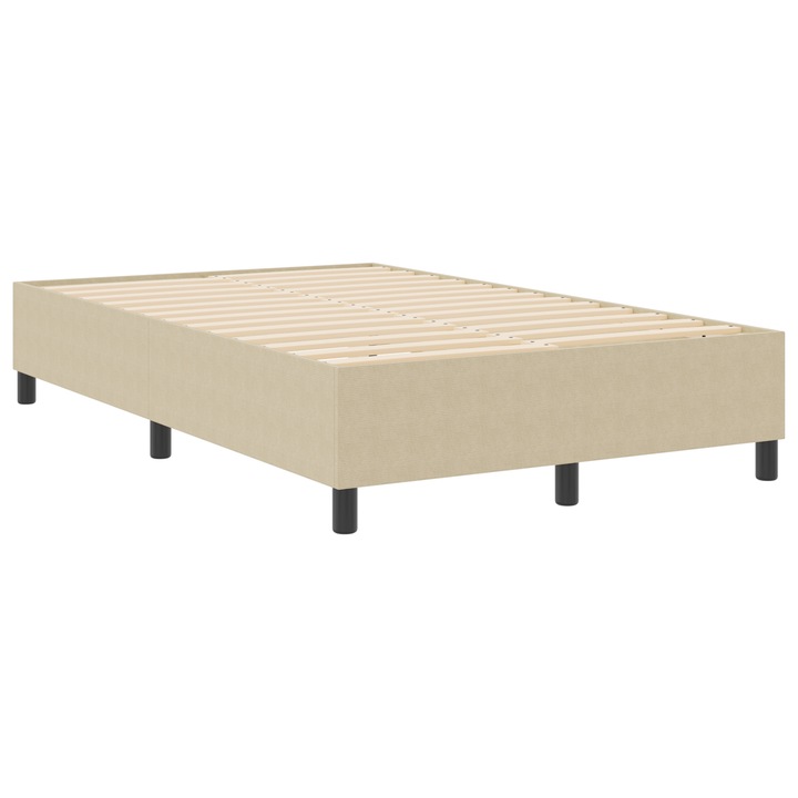 vidaXL Boxspring Ágy Világosszürke Zöld 120x200 cm Kordbársony 3337406
