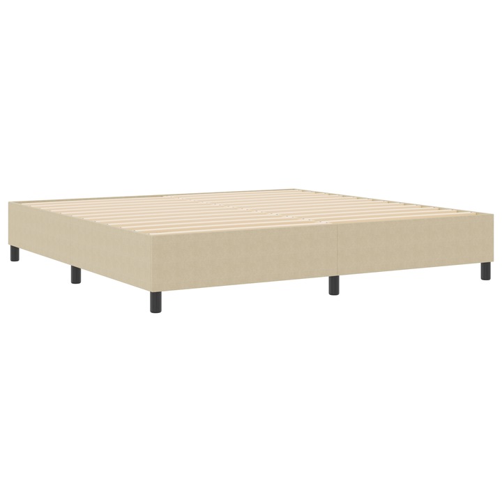 vidaXL Boxspring Ágy Világos Zöld Szürke 200x200 cm Corduroy Szövet 3337431