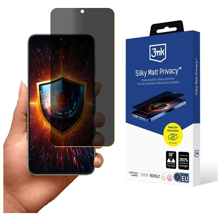 Telefonvédő fólia, 3MK, Silky Matt Privacy, Samsung Galaxy M56 készülékhez